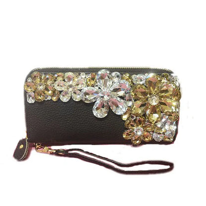 Embellished Zip-Around Wallet