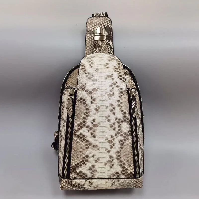 Snake-Pattern Sling Bag