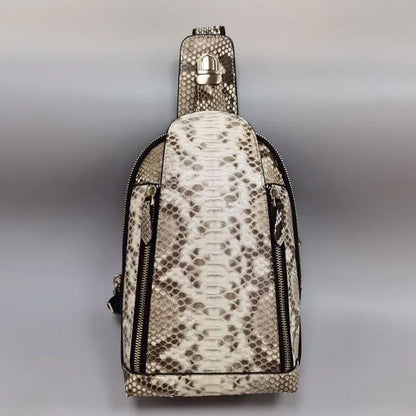 Snake-Pattern Sling Bag