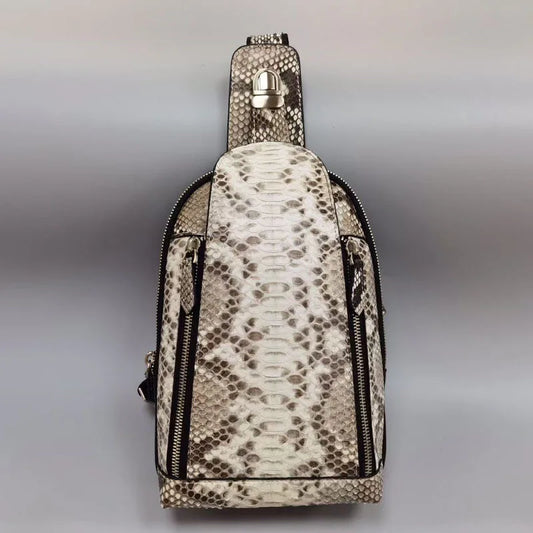 Snake-Pattern Sling Bag