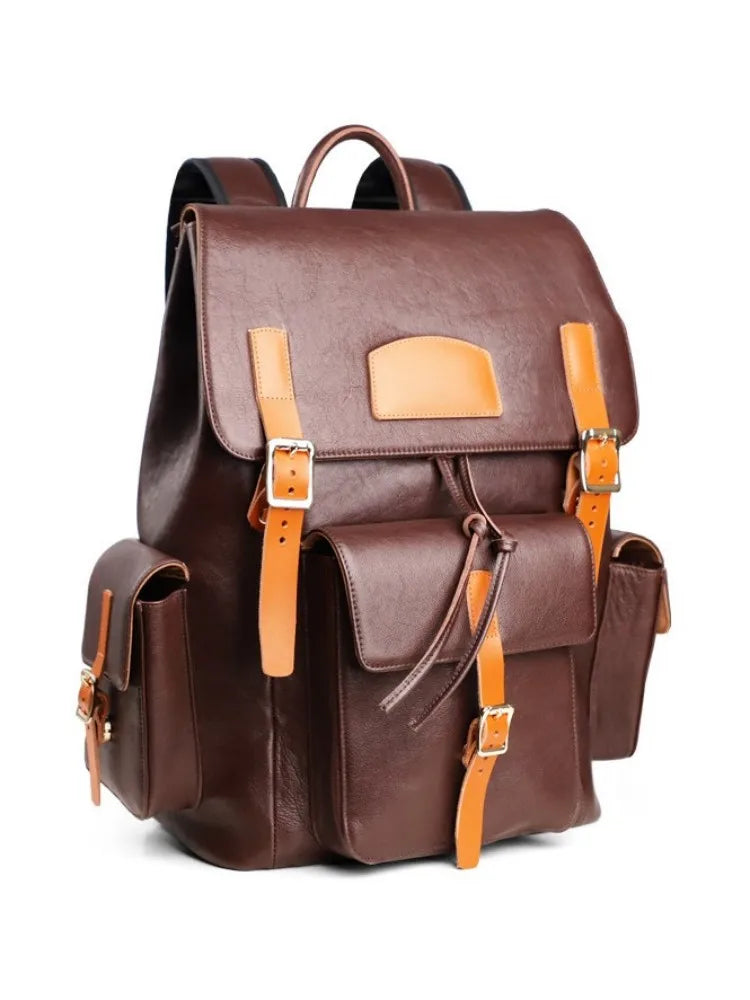 Multi-Pocket Buckle Backpack