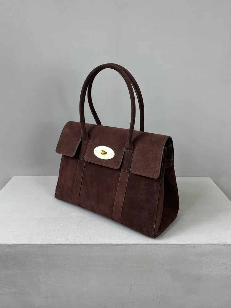 Turn-Lock Top-Handle Bag