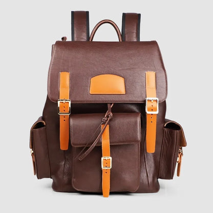 Multi-Pocket Buckle Backpack