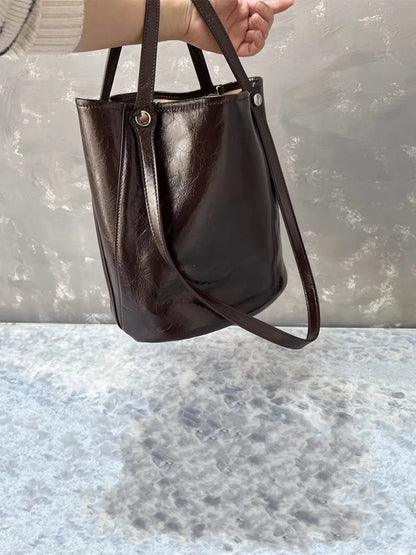 Twin-Strap Bucket Bag