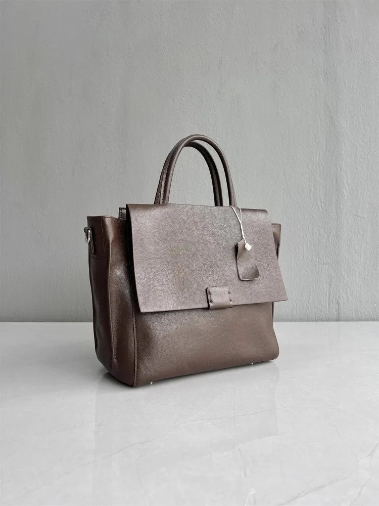Wide-Flap Tote Bag
