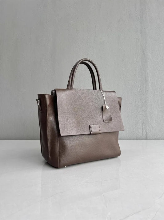 Wide-Flap Tote Bag
