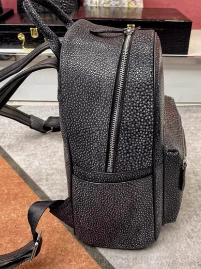 Textured Front-Pocket Backpack