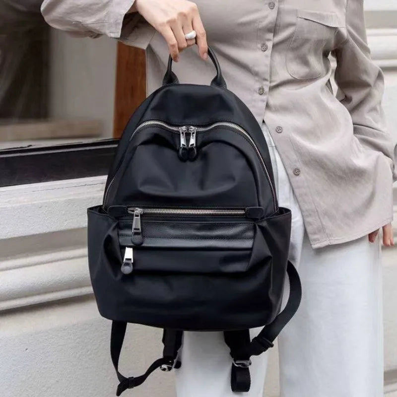 Stacked-Pocket Zip Backpack