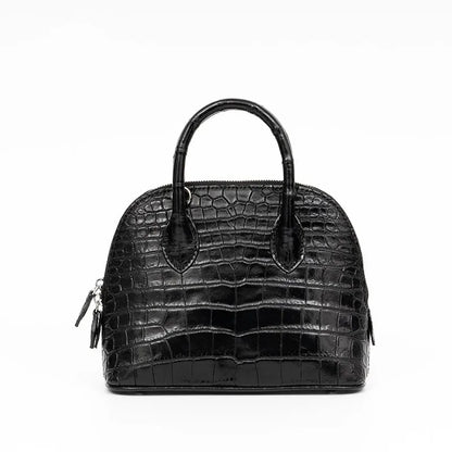 Croc-Pattern Dome Handbag