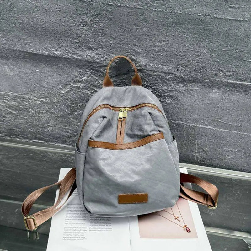 Pleated Front-Pocket Backpack