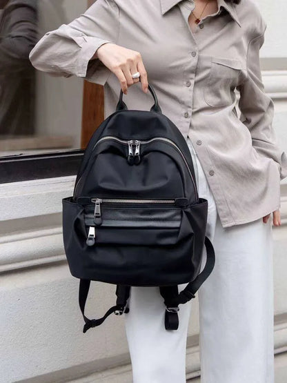 Stacked-Pocket Zip Backpack