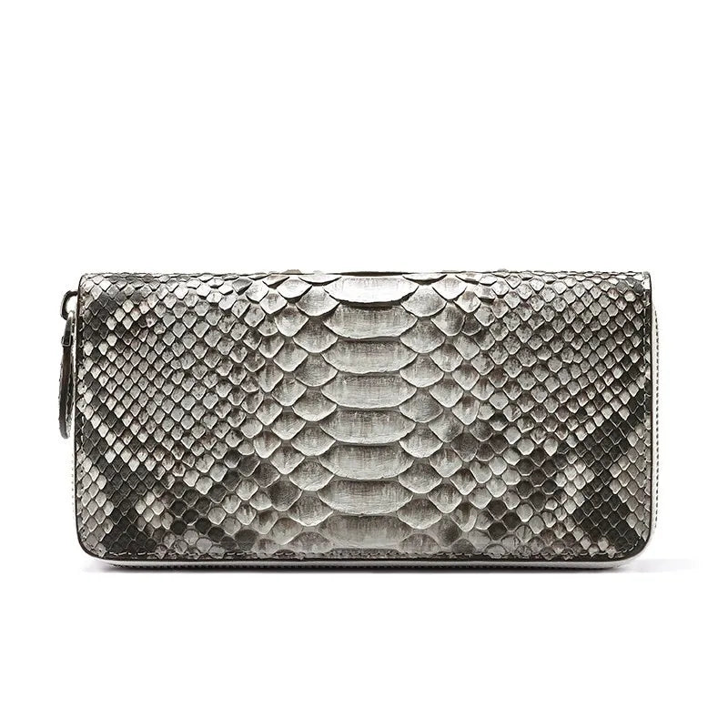 Snake-Pattern Zip Wallet
