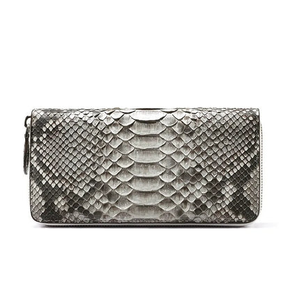 Snake-Pattern Zip Wallet