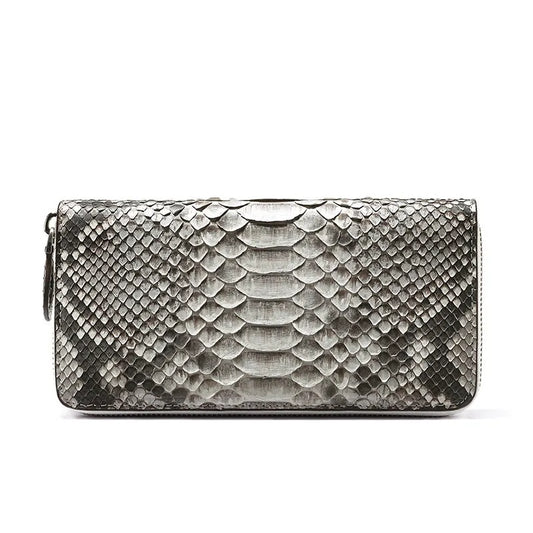 Snake-Pattern Zip Wallet