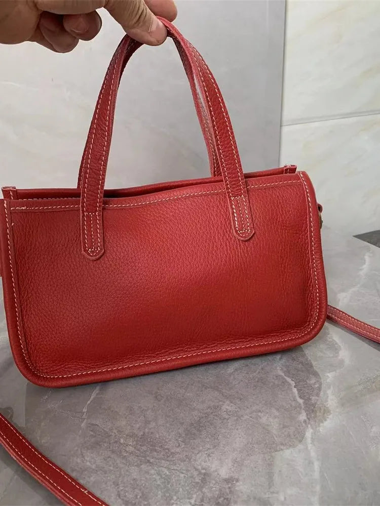 Textured Top-Handle Handbag