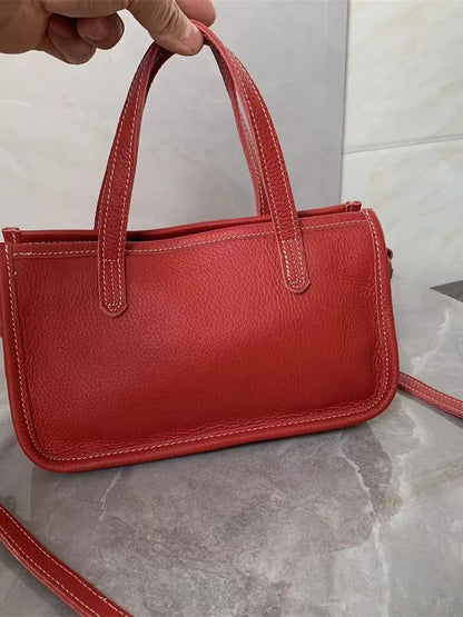 Textured Top-Handle Handbag