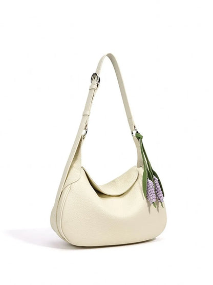 Curved Flap Shoulder Bag
