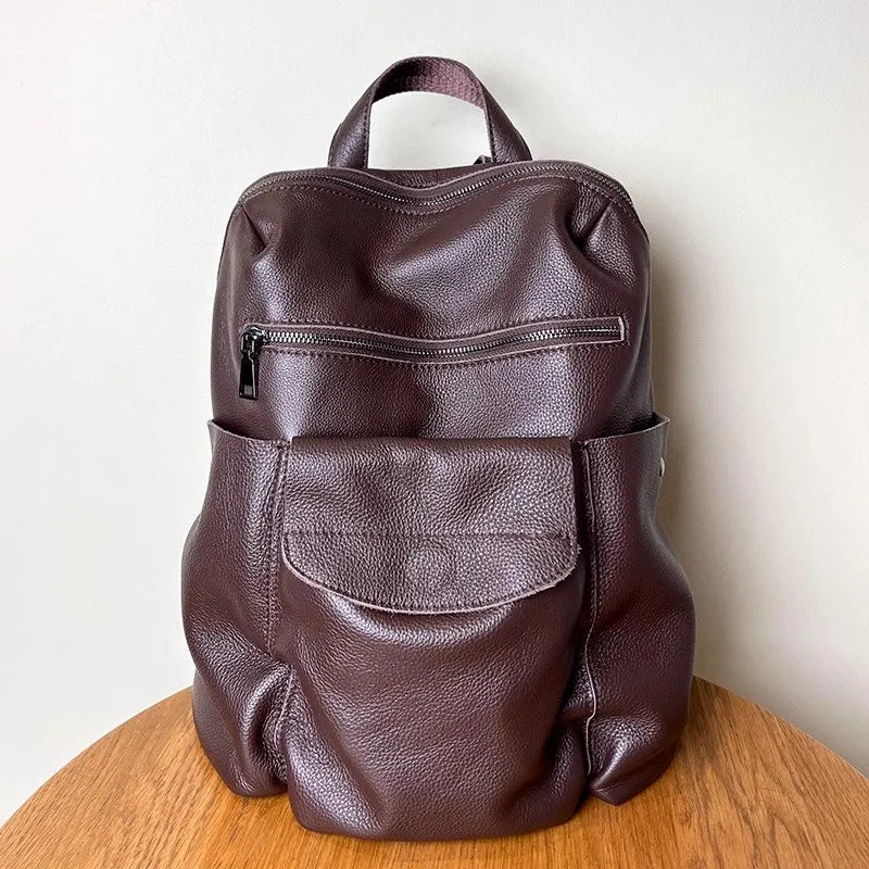 Flap-Pocket Zip Backpack